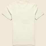 Waffle-Knit Henley - Paper White - RRL - STAG Provisions - Tops - S/S Knit