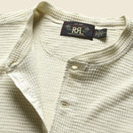 Waffle-Knit Henley - Paper White - RRL - STAG Provisions - Tops - S/S Knit