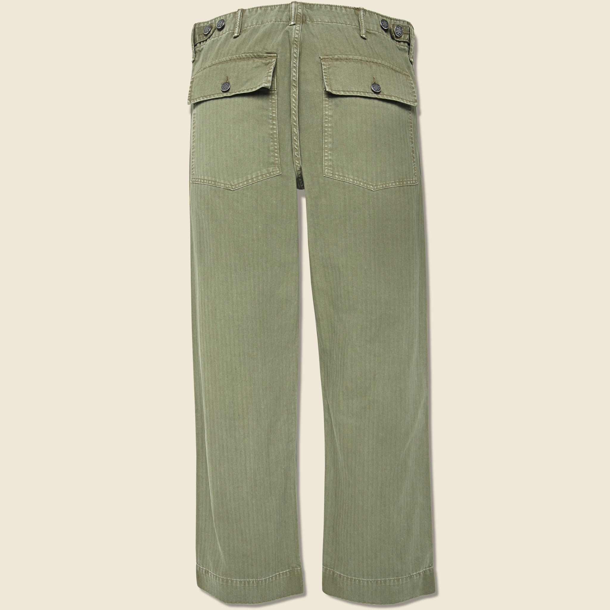 
                          Cotton Herringbone Pant - Green - RRL - STAG Provisions - Pants - Twill
                        