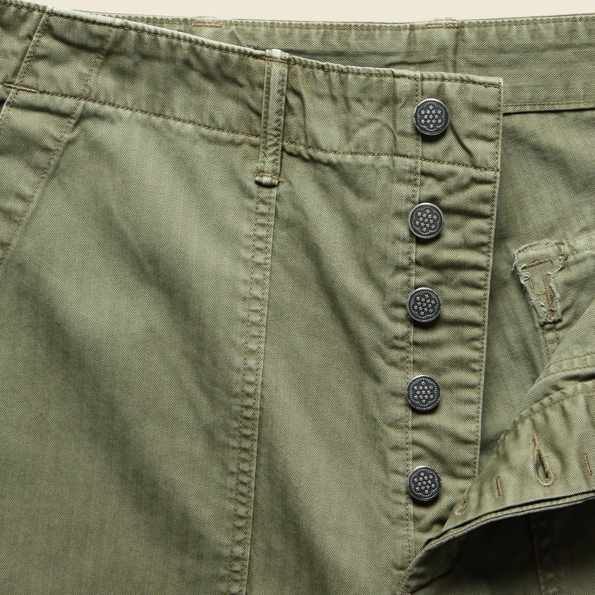 
                          Cotton Herringbone Pant - Green - RRL - STAG Provisions - Pants - Twill
                        