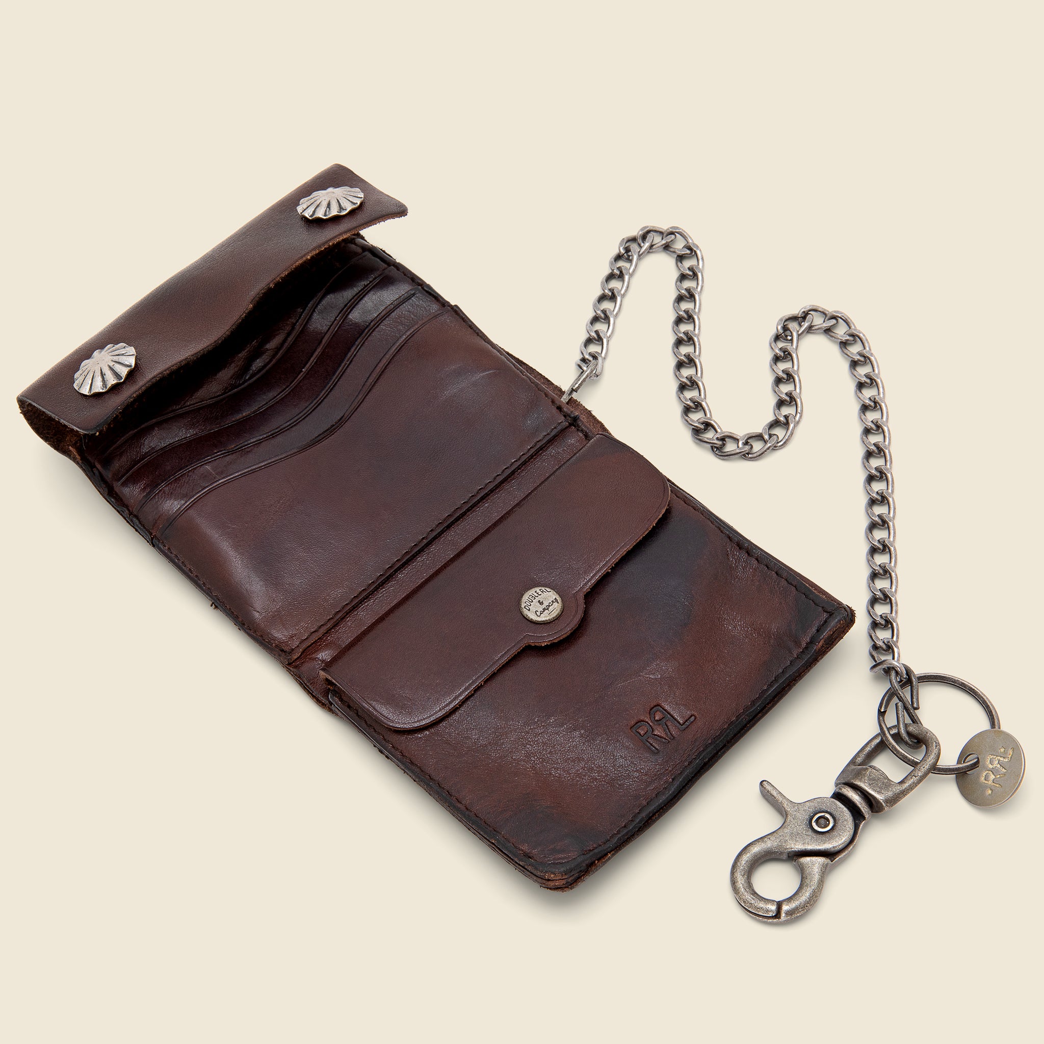 
                          Concha Ryder Wallet - Dark Brown - RRL - STAG Provisions - Accessories - Wallets
                        