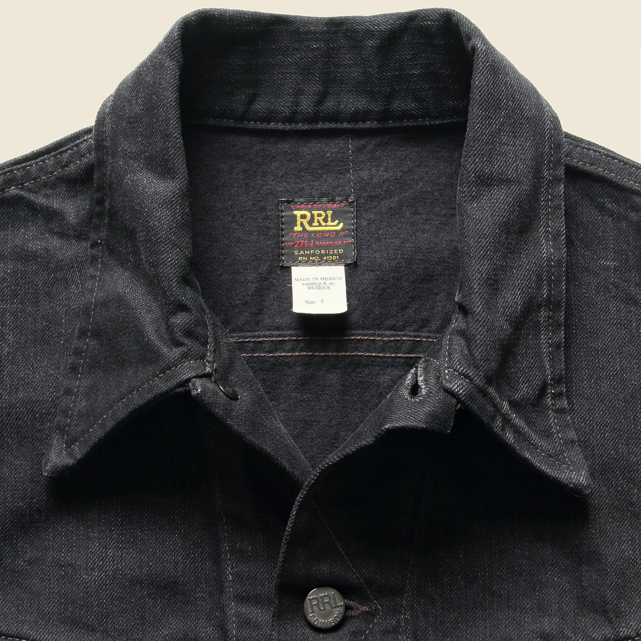 
                          Lot 271 Trucker Jacket - Worn In Black - RRL - STAG Provisions - Outerwear - Coat / Jacket
                        