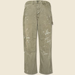 Piece Dyed Paint Splatter N3 Carpenter Pant - Olive - RRL - STAG Provisions - Pants - Twill