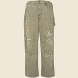 Piece Dyed Paint Splatter N3 Carpenter Pant - Olive - RRL - STAG Provisions - Pants - Twill