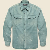 Petrol Workshirt - Service Green - RRL - STAG Provisions - Tops - L/S Woven - Other Pattern