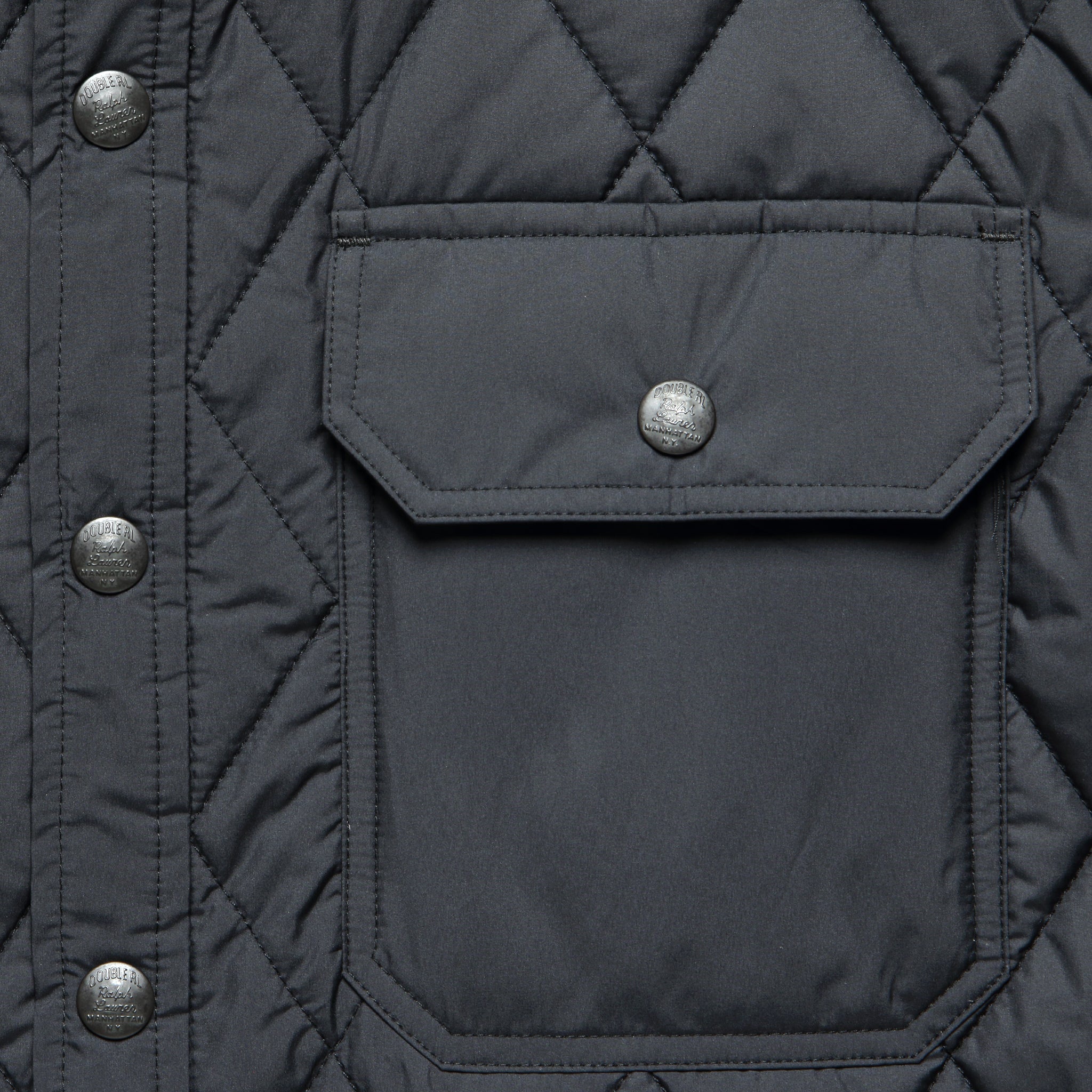 
                          Knox Quilted CPO - Petrol Black - RRL - STAG Provisions - Tops - L/S Woven - Overshirt
                        