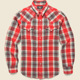 Buffalo Western Workshirt - Red/Grey - RRL - STAG Provisions - Tops - L/S Woven - Plaid