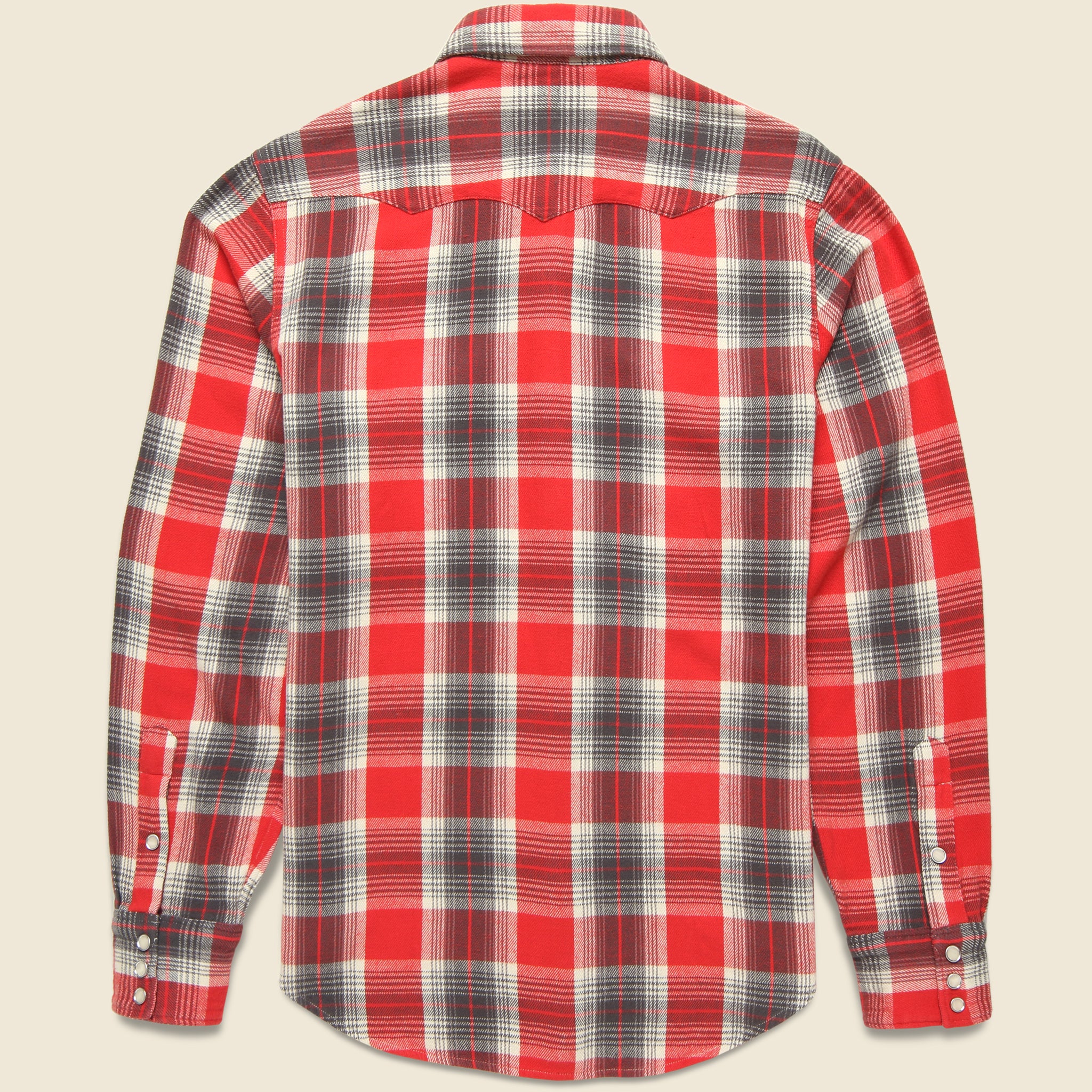 
                          Buffalo Western Workshirt - Red/Grey - RRL - STAG Provisions - Tops - L/S Woven - Plaid
                        