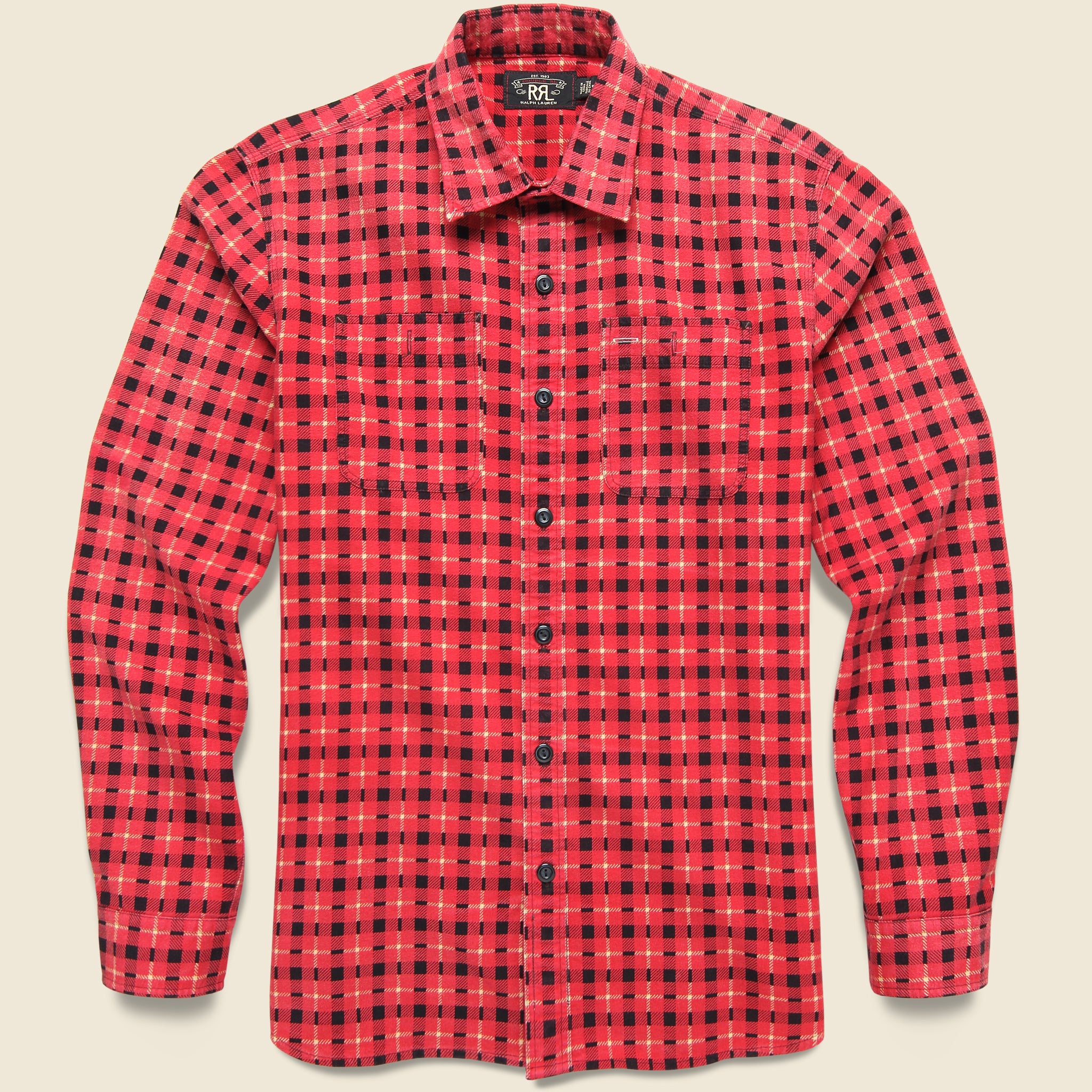 Chamois Farrell Workshirt - Red/Black/Yellow - RRL - STAG Provisions - Tops - L/S Woven - Plaid