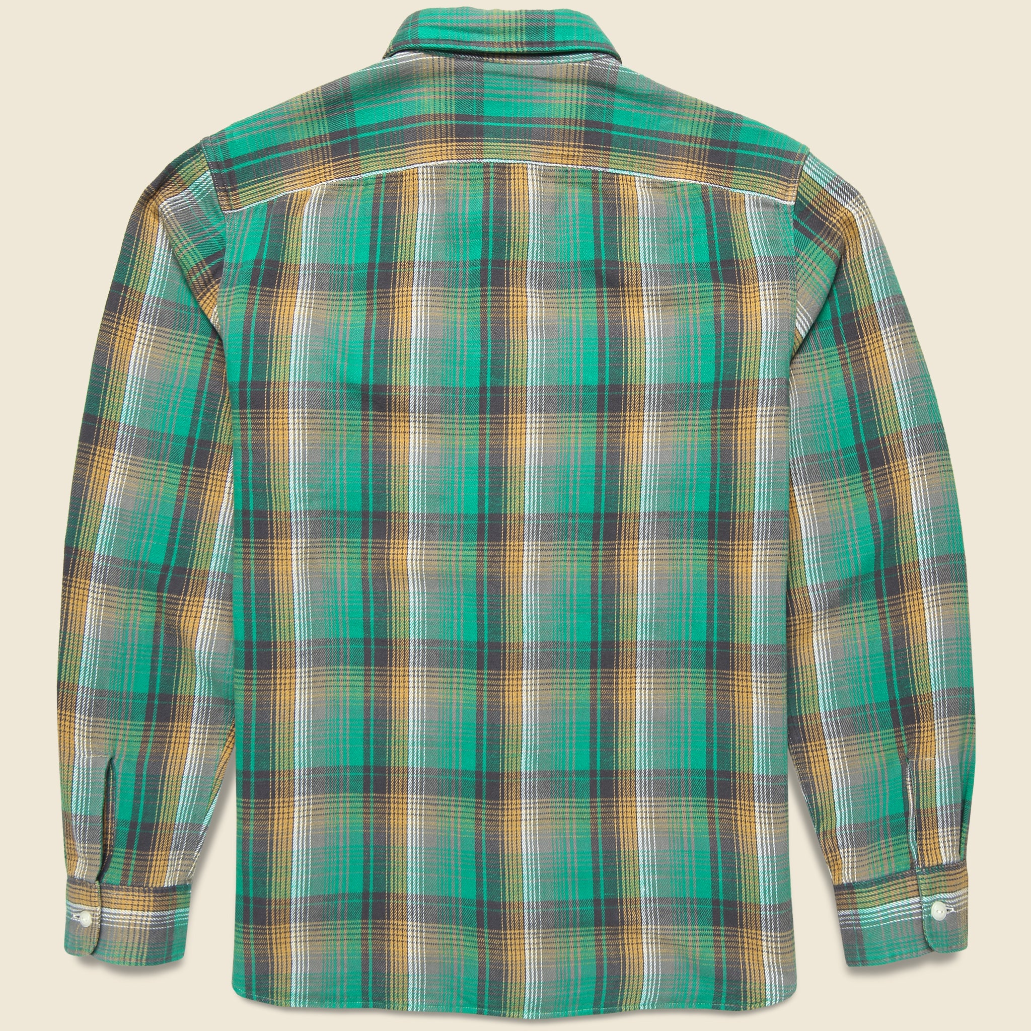 
                          Preston Workshirt - Green/Yellow - RRL - STAG Provisions - Tops - L/S Woven - Plaid
                        