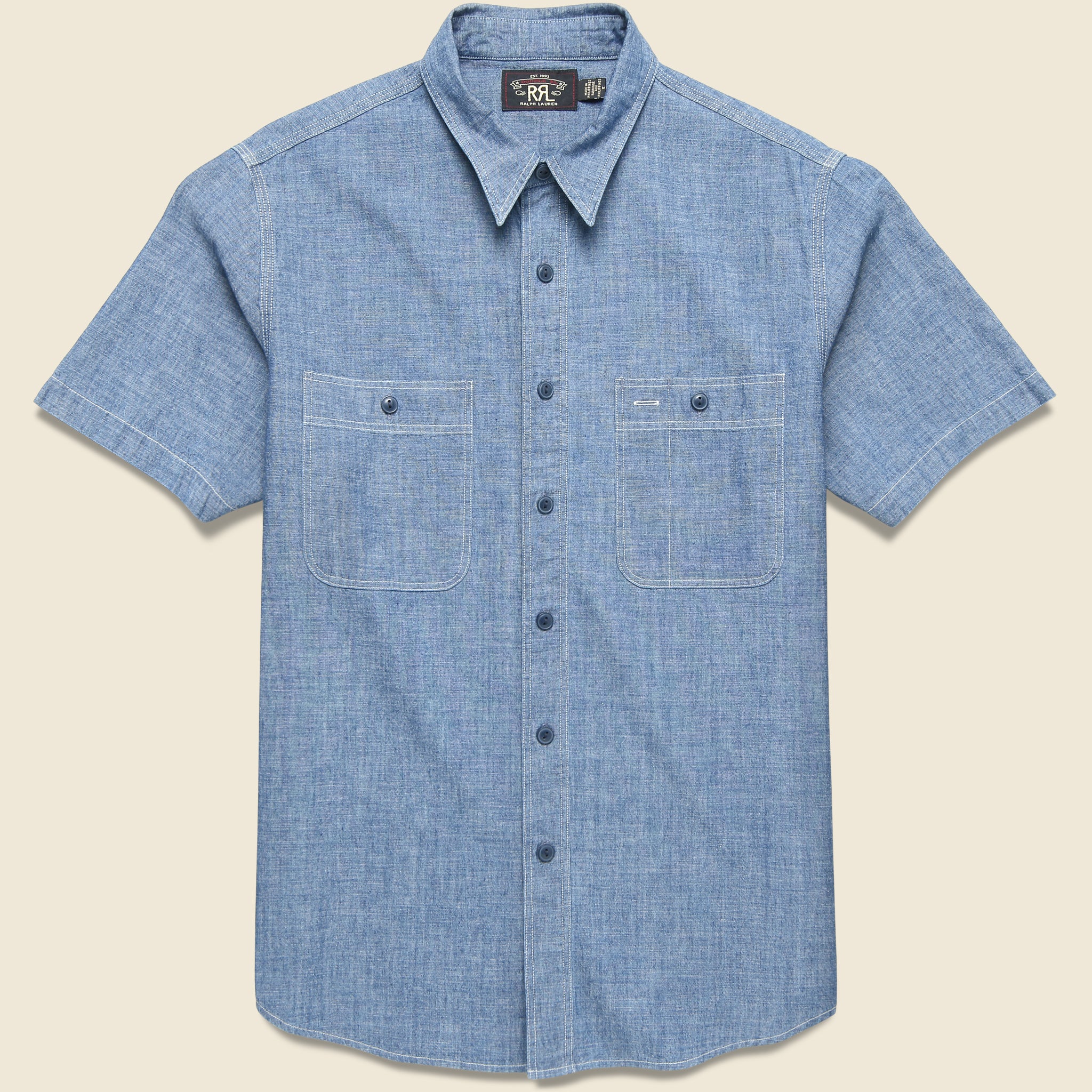 Craftsman Workshirt - Indigo - RRL - STAG Provisions - Tops - S/S Woven - Solid