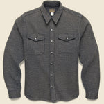 Fleece Jacquard Workshirt - Black/White - RRL - STAG Provisions - Tops - L/S Woven - Overshirt