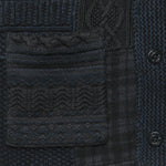 Indigo Patchwork Shawl Cardigan - Blue / Black - RRL - STAG Provisions - Tops - Sweater