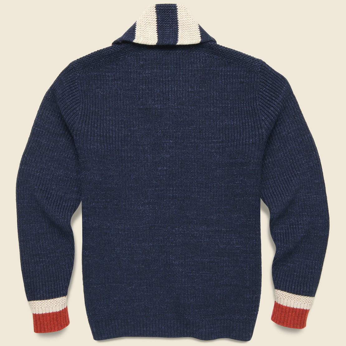 Car Club Shawl Cardigan - Dark Indigo/Red/Cream - RRL - STAG Provisions - Tops - Sweater