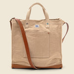 Carpenter Tote Bag - Greige/Brown - RRL - STAG Provisions - Accessories - Bags / Luggage