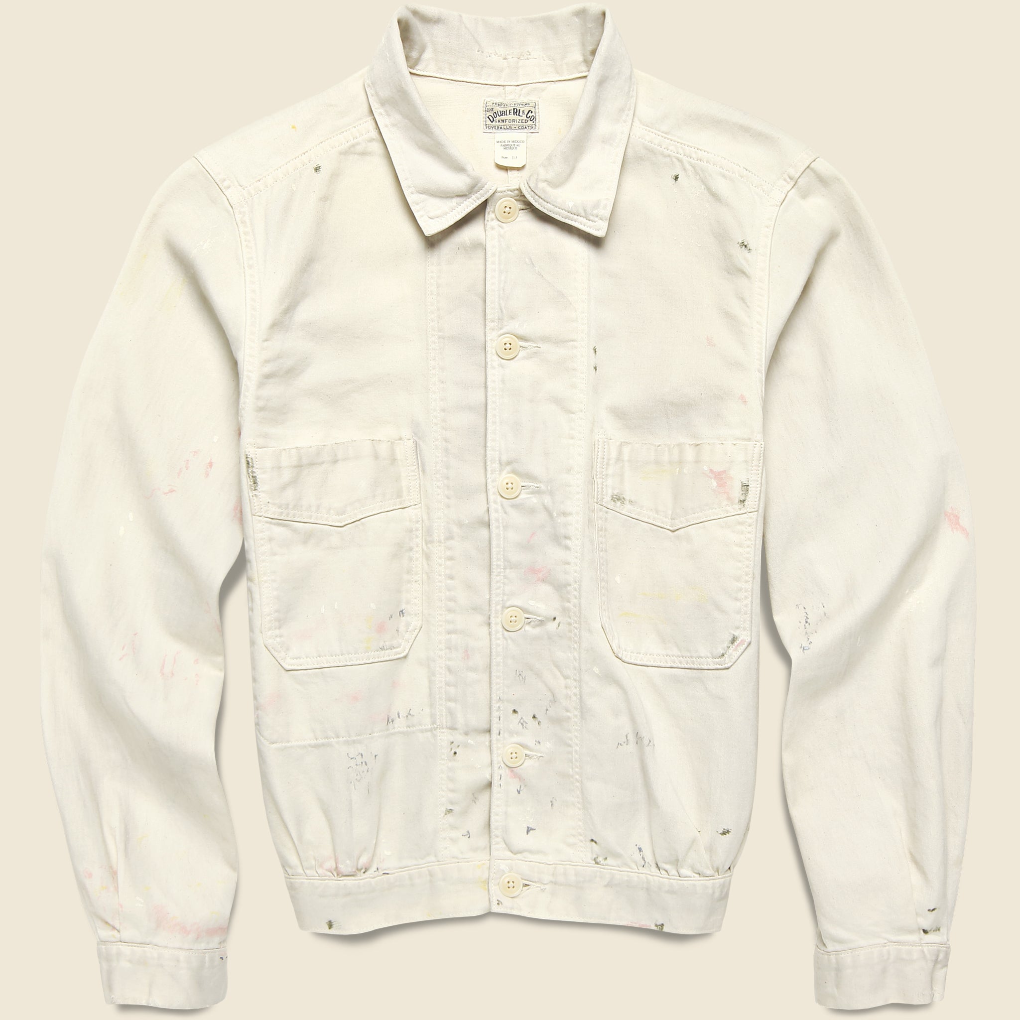 Mathieu Work Jacket - Paint Splatter Off White - RRL - STAG Provisions - Outerwear - Coat / Jacket