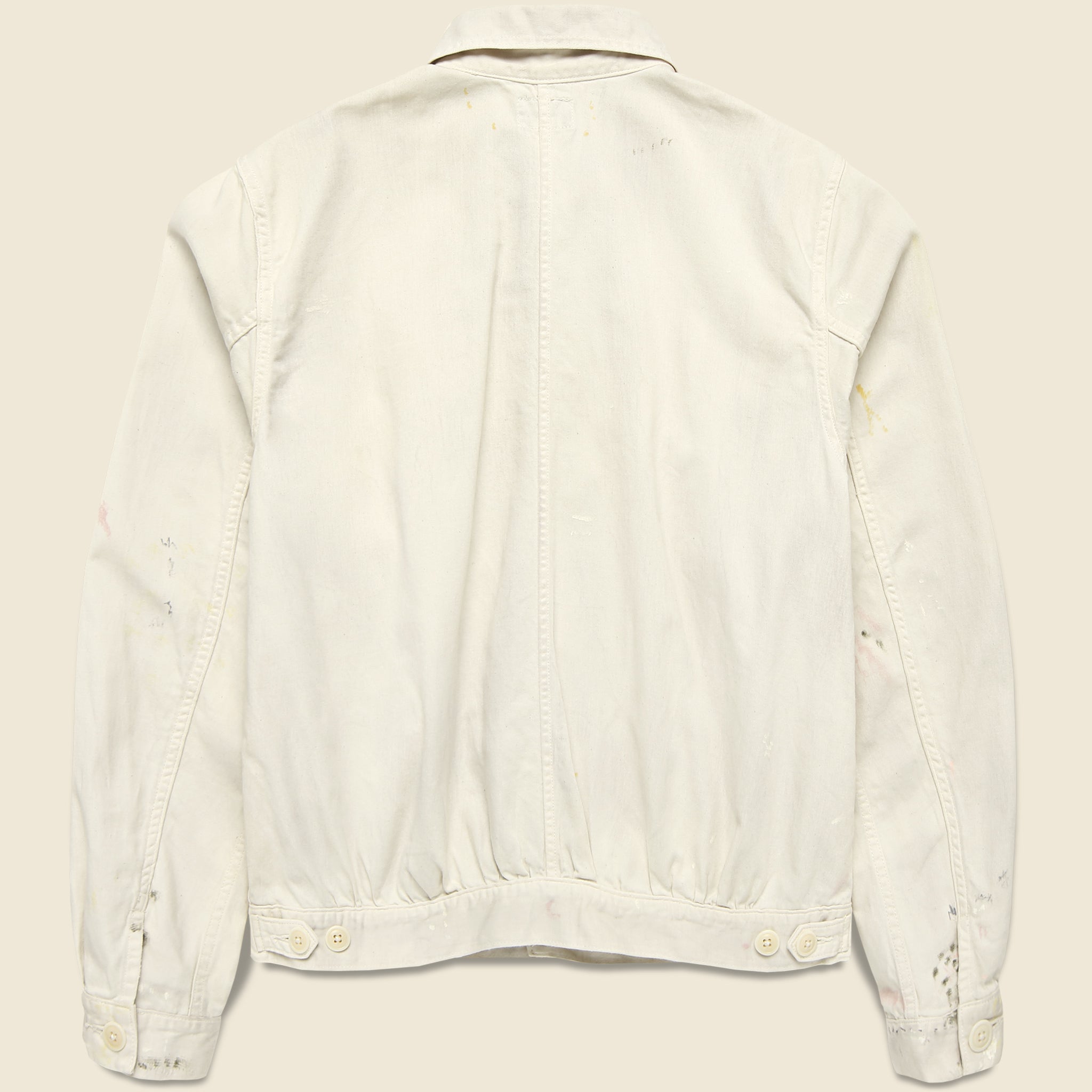 
                          Mathieu Work Jacket - Paint Splatter Off White - RRL - STAG Provisions - Outerwear - Coat / Jacket
                        