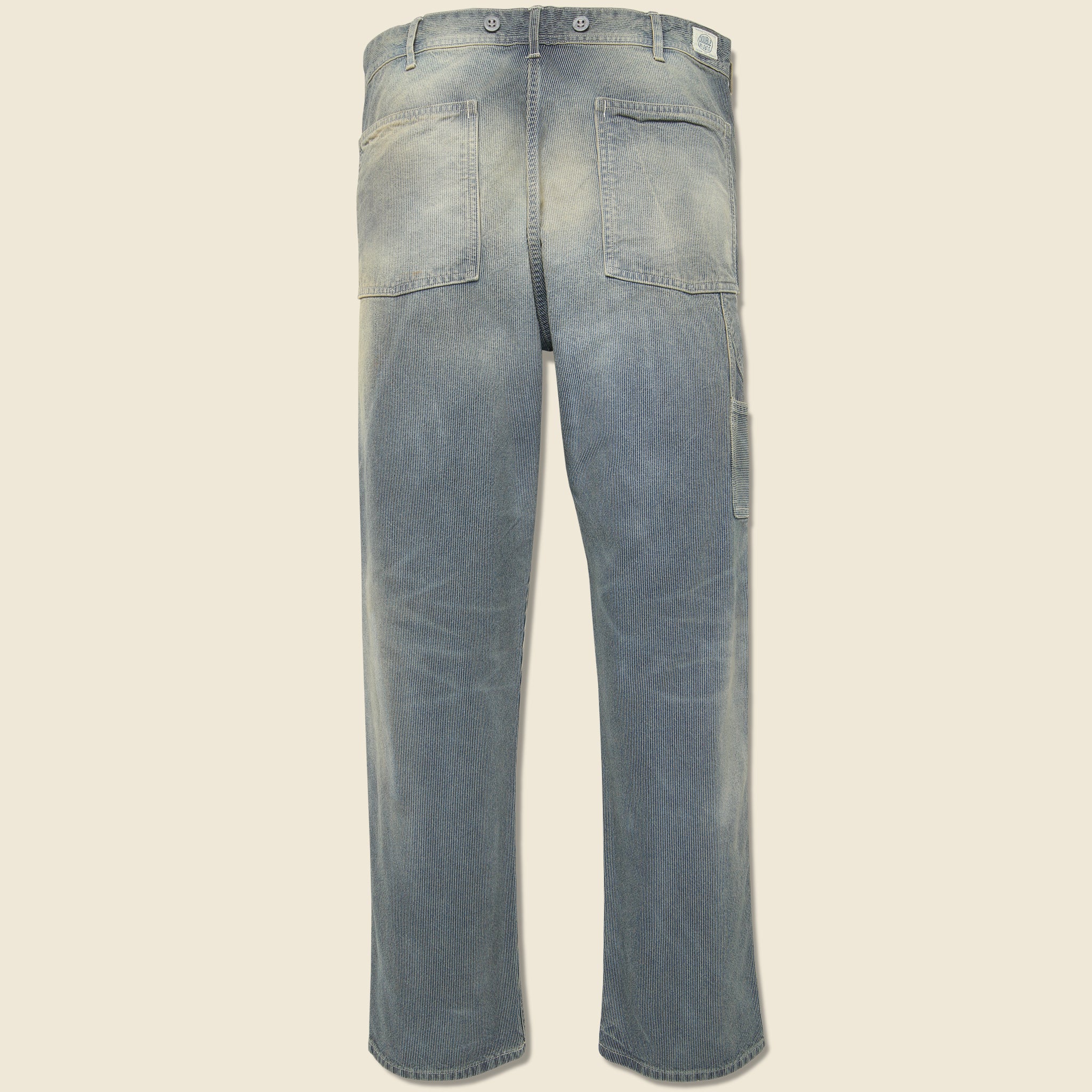 
                          Hopkins Pincheck Carpenter Pant - Repaired Doveton Wash - RRL - STAG Provisions - Pants - Denim
                        