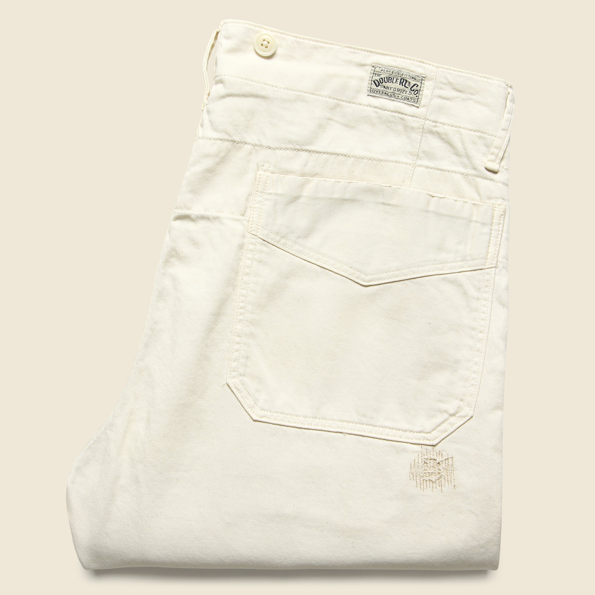 
                          Mathieu Work Pant - Repaired Off White - RRL - STAG Provisions - Pants - Twill
                        