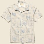 Seascape Print Workshirt - Creme Multi - RRL - STAG Provisions - Tops - S/S Woven - Other Pattern