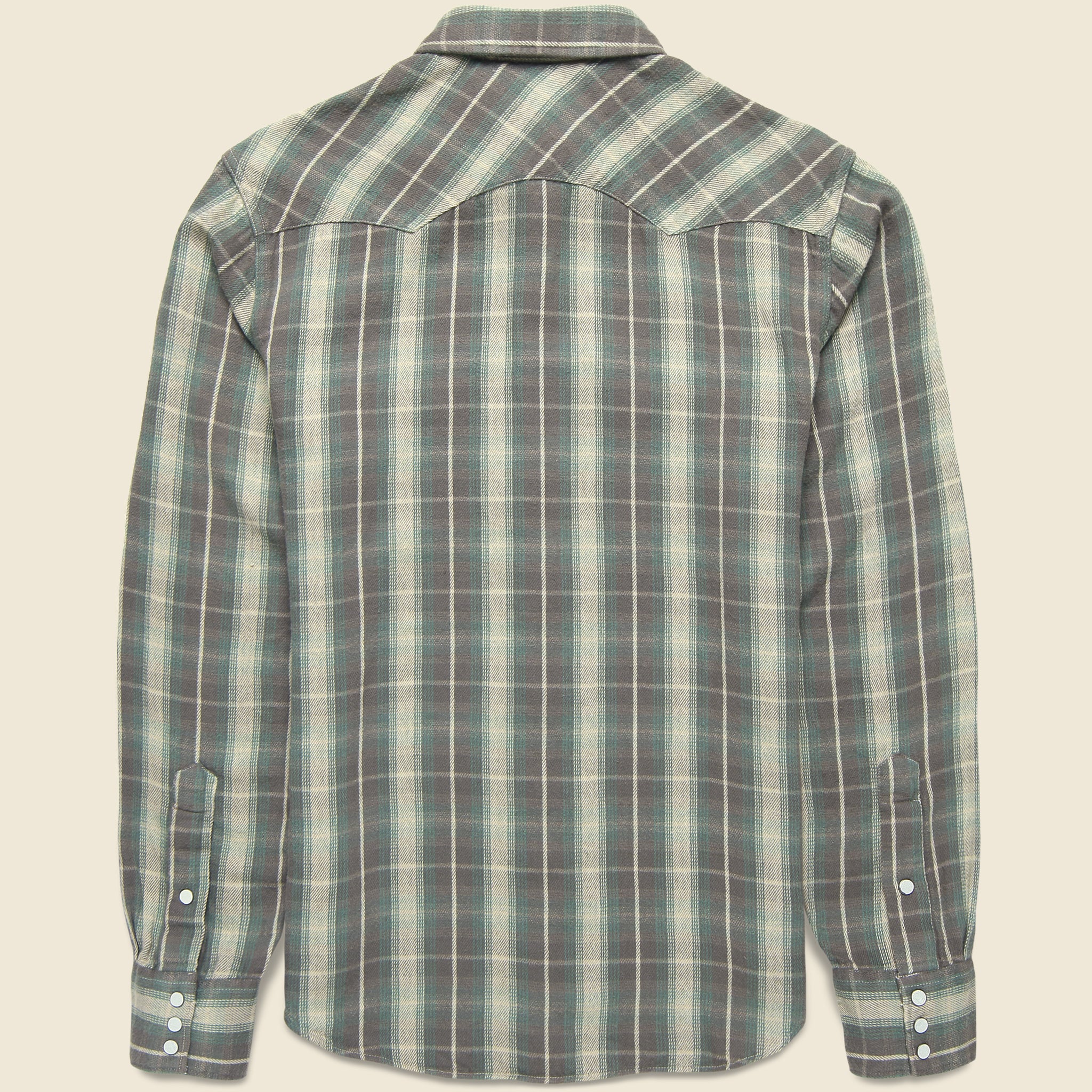 
                          Allen Western Shirt - Green - RRL - STAG Provisions - Tops - L/S Woven - Plaid
                        