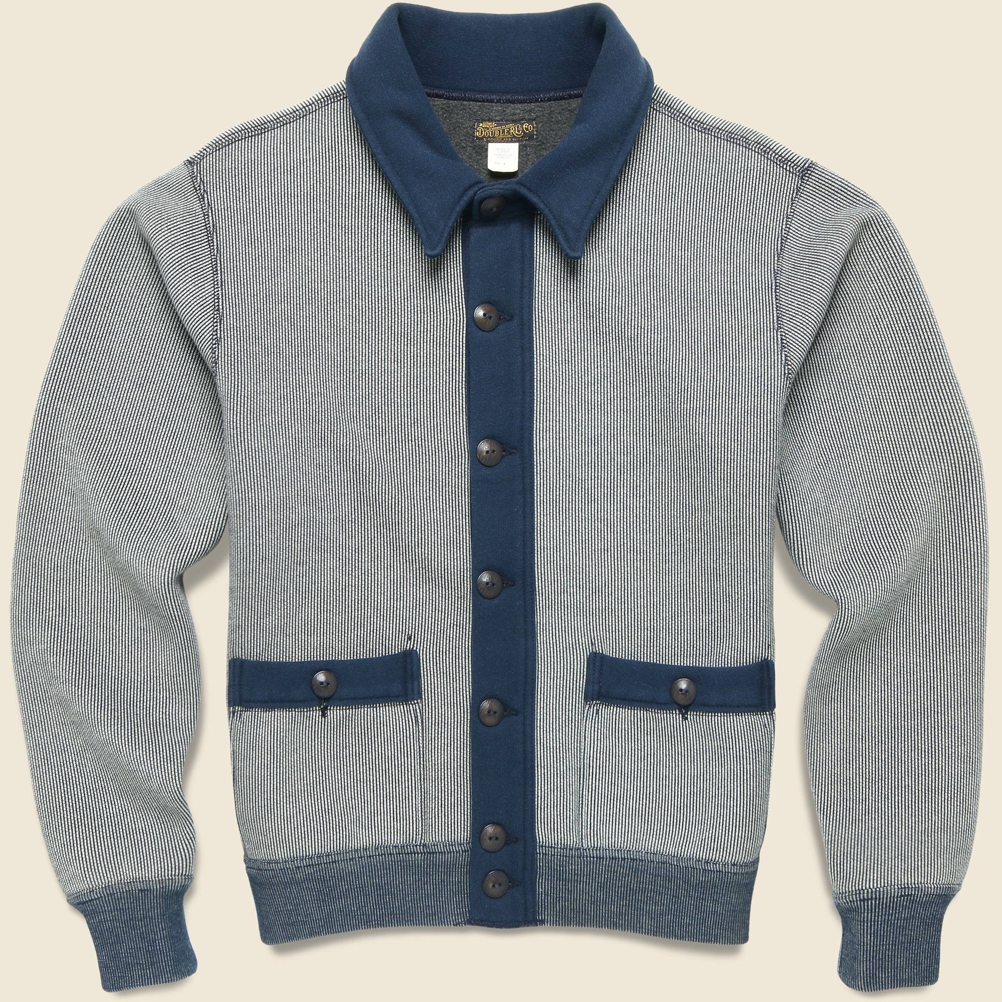 Collared Cardigan - Navy - RRL - STAG Provisions - Tops - Sweater