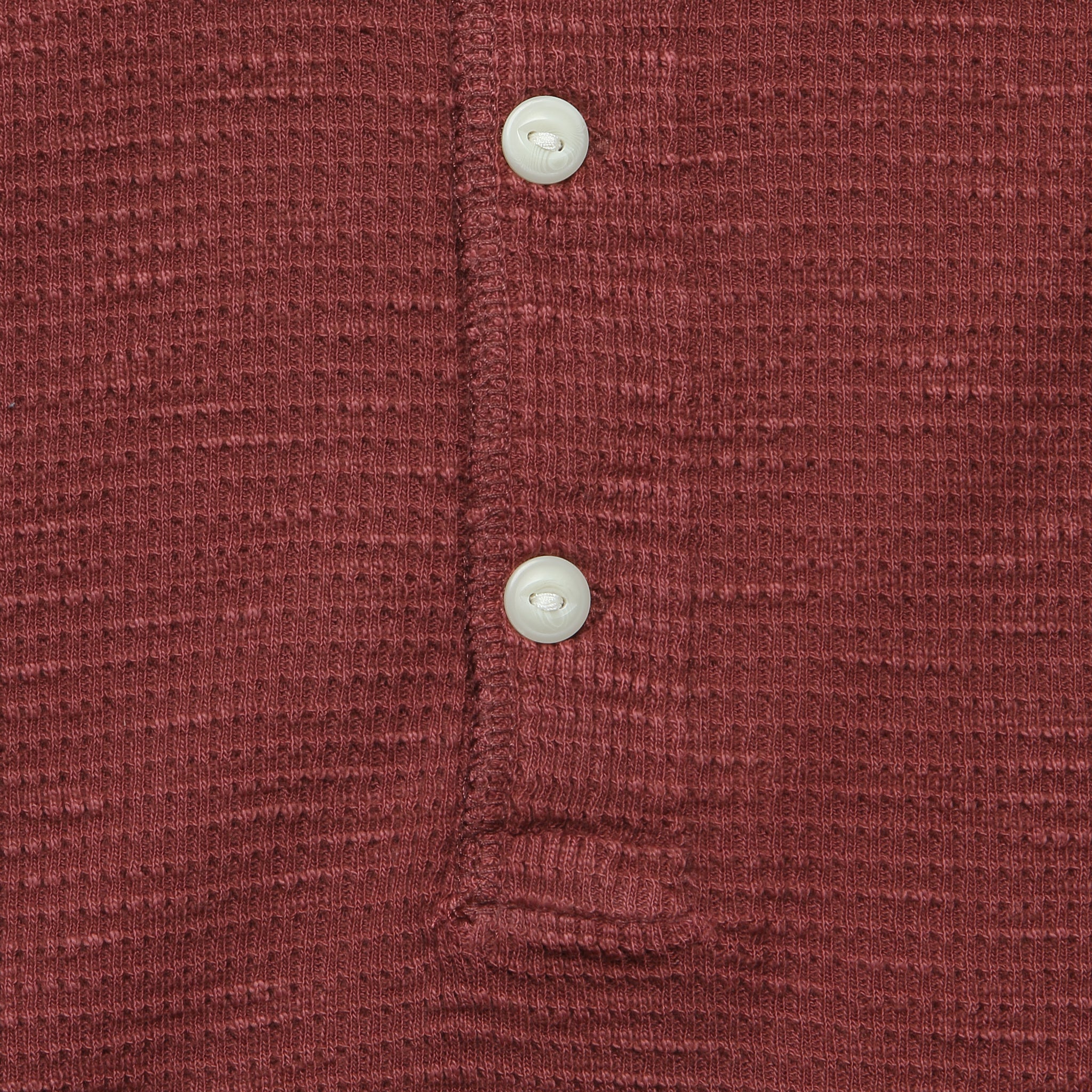 
                          Waffle-Knit Henley - Wine
                        
