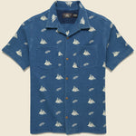 Marshall Embroidered Camp Shirt - Blue - RRL - STAG Provisions - Tops - S/S Woven - Other Pattern