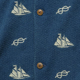 Marshall Embroidered Camp Shirt - Blue - RRL - STAG Provisions - Tops - S/S Woven - Other Pattern