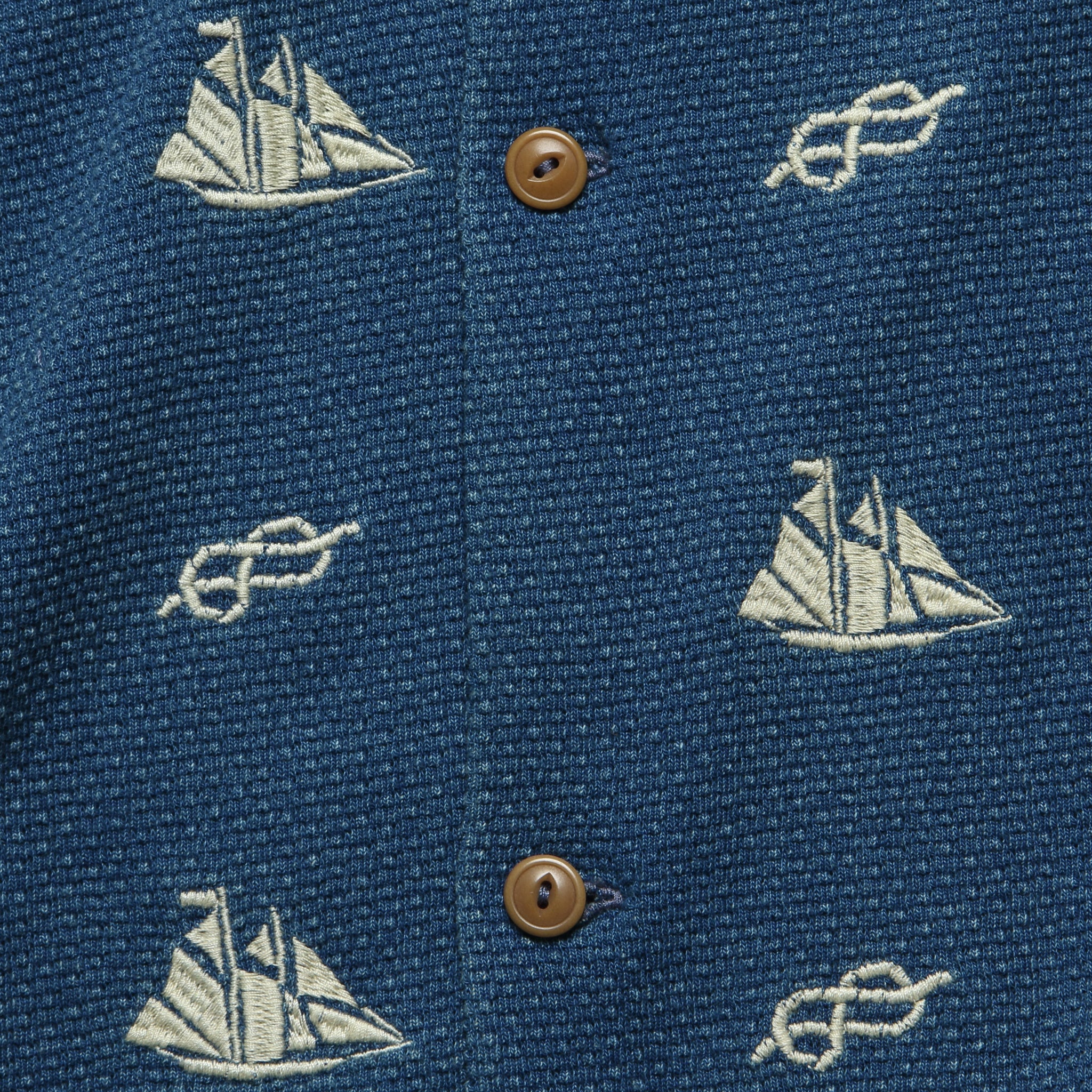 Marshall Embroidered Camp Shirt - Blue - RRL - STAG Provisions - Tops - S/S Woven - Other Pattern