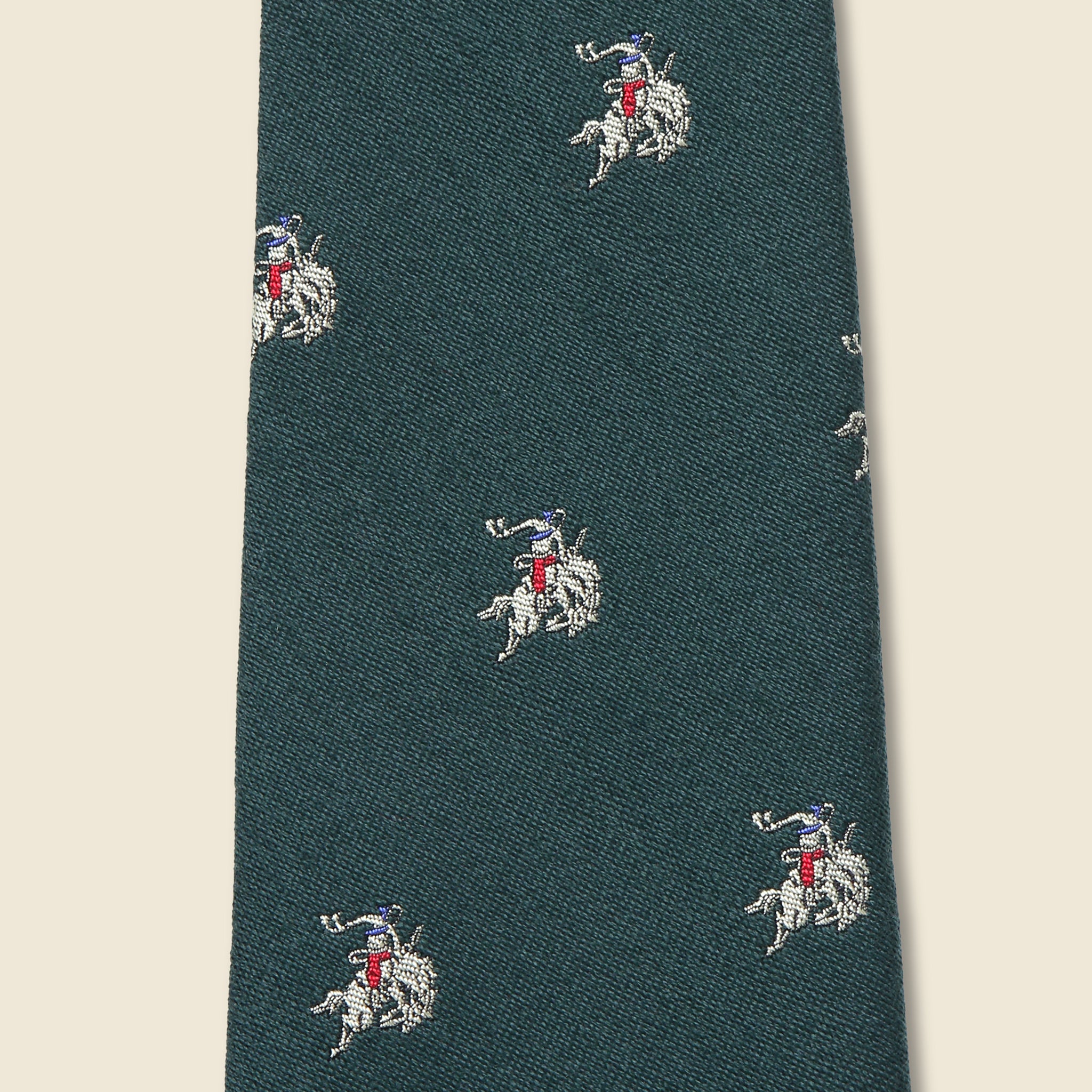 
                          Bucking Bronco Tie - Green
                        