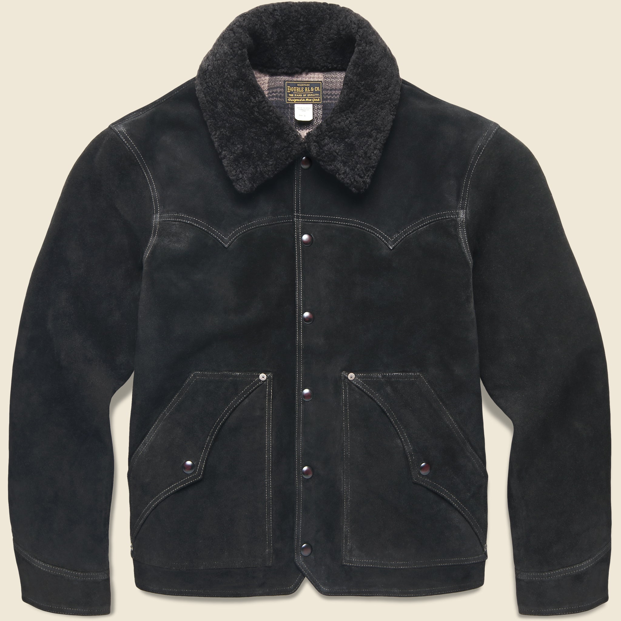 Cody Roughout Suede Jacket - Black