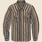 Slim Fit Jacquard Western Shirt - Brown - RRL - STAG Provisions - Tops - L/S Woven - Other Pattern