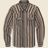 Slim Fit Jacquard Western Shirt - Brown - RRL - STAG Provisions - Tops - L/S Woven - Other Pattern