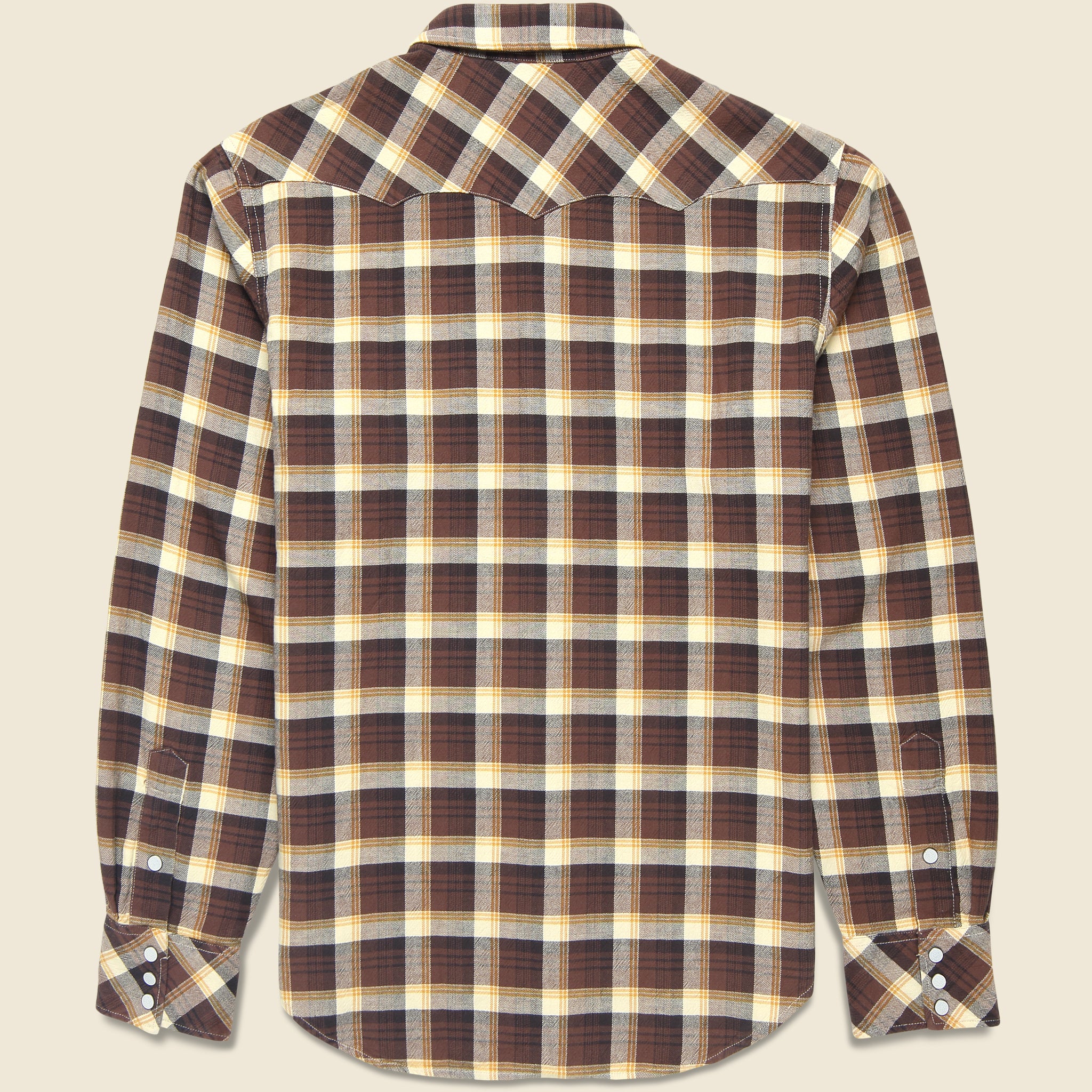 Buffalo Workshirt - Brown - RRL - STAG Provisions - Tops - L/S Woven - Plaid