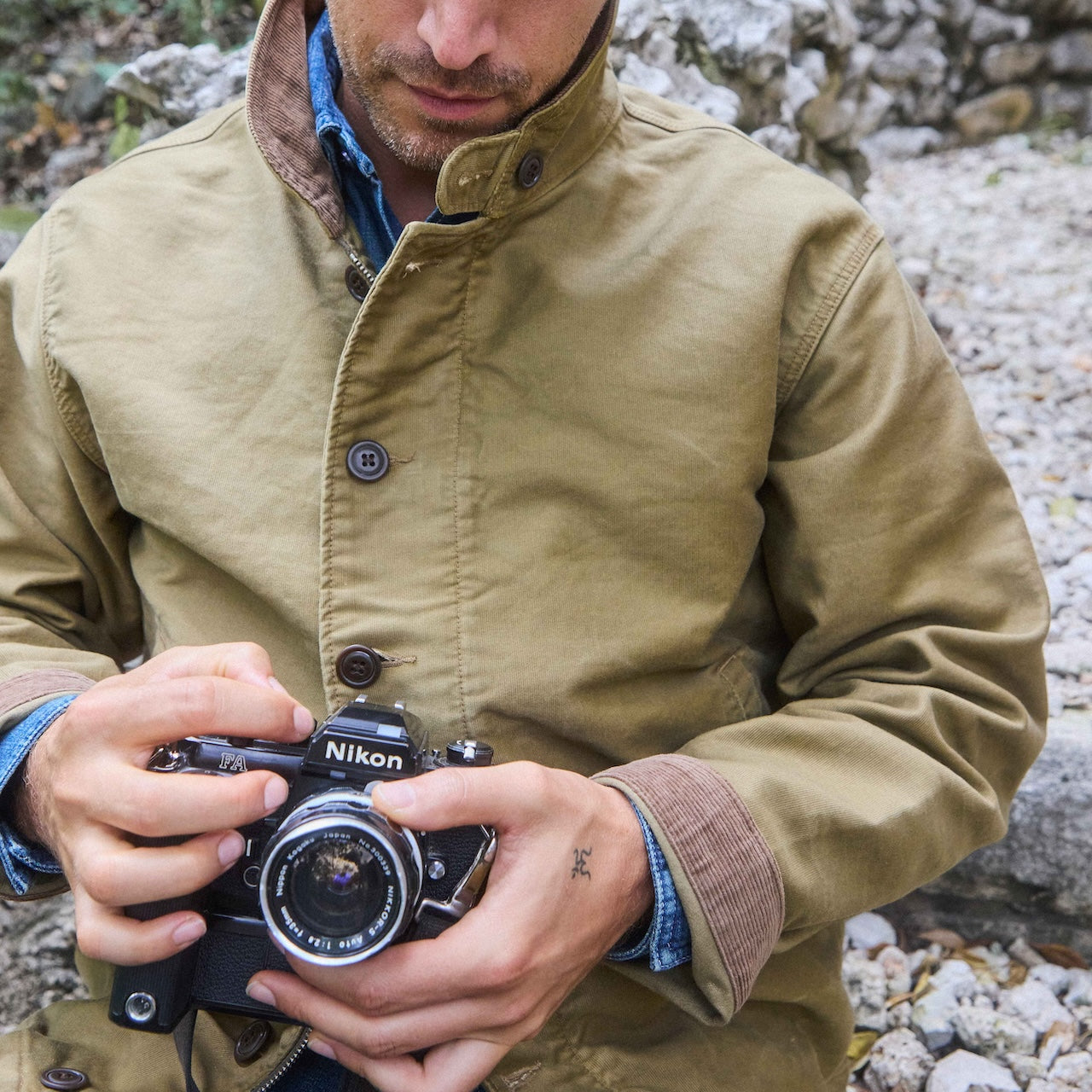 
                          Corduroy Collar Deck Jacket - Khaki - RRL - STAG Provisions - Outerwear - Coat / Jacket
                        