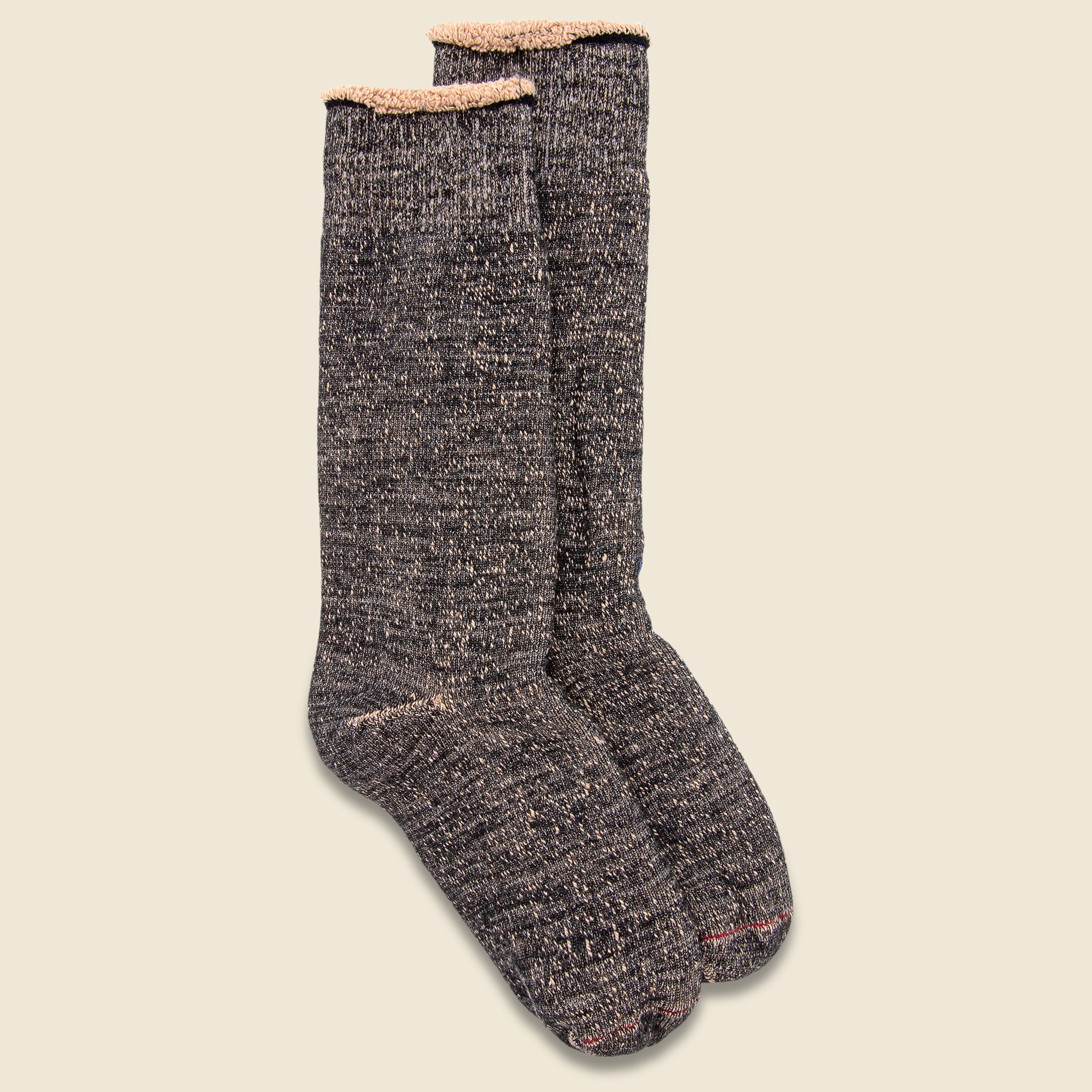 Merino Wool & Cotton Double Face Sock - Black/Brown - RoToTo - STAG Provisions - Accessories - Socks