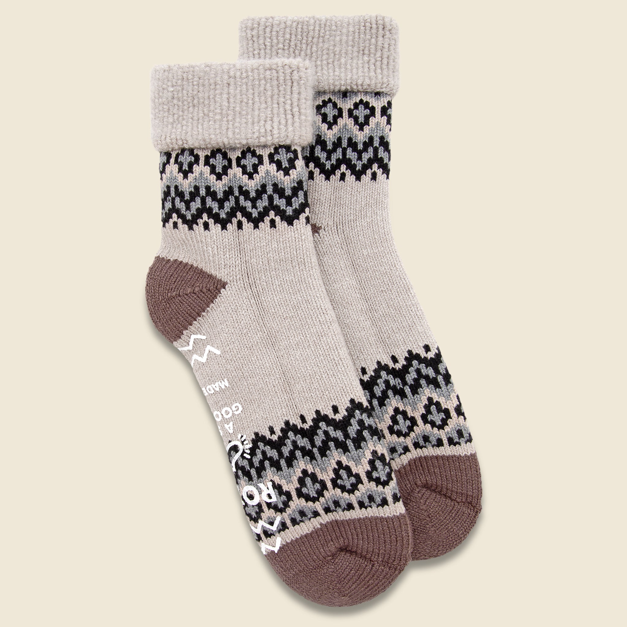 Nordic Comfy Room Sock - Ivory - RoToTo - STAG Provisions - Accessories - Socks