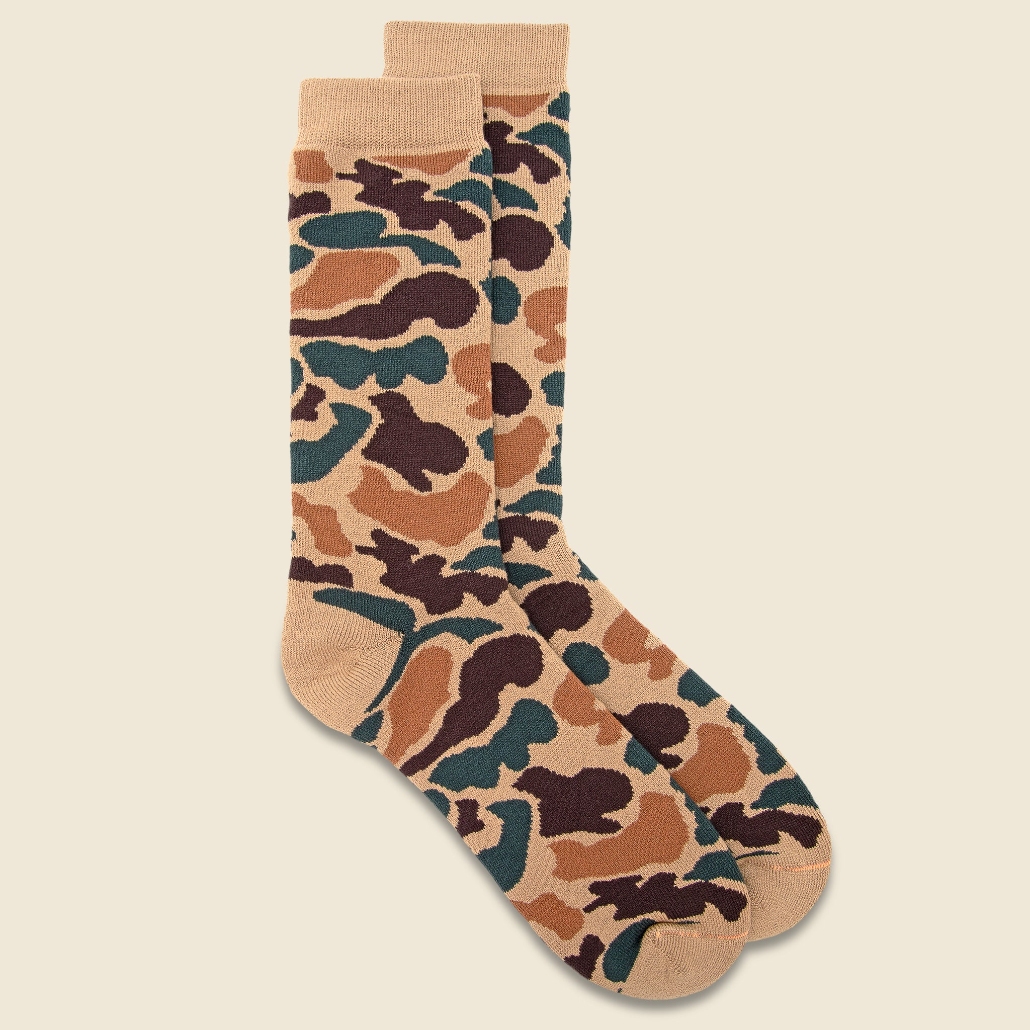 Pile Camo Crew Sock - Khaki - RoToTo - STAG Provisions - Accessories - Socks