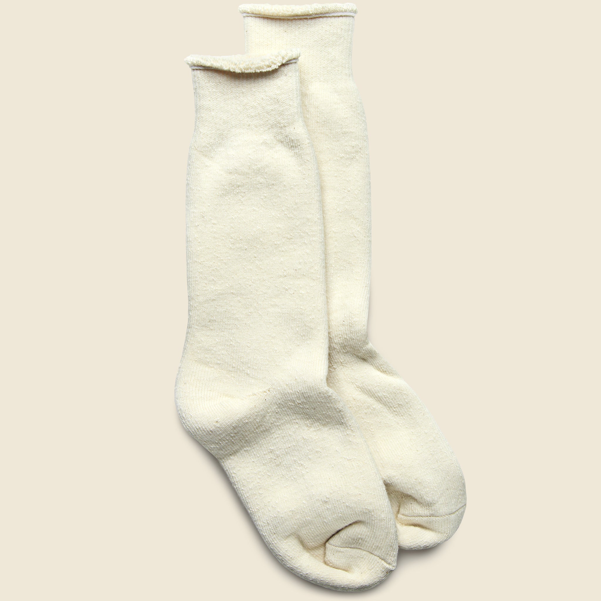 Merino Wool Double Face Crew Sock - Ivory - RoToTo - STAG Provisions - Accessories - Socks