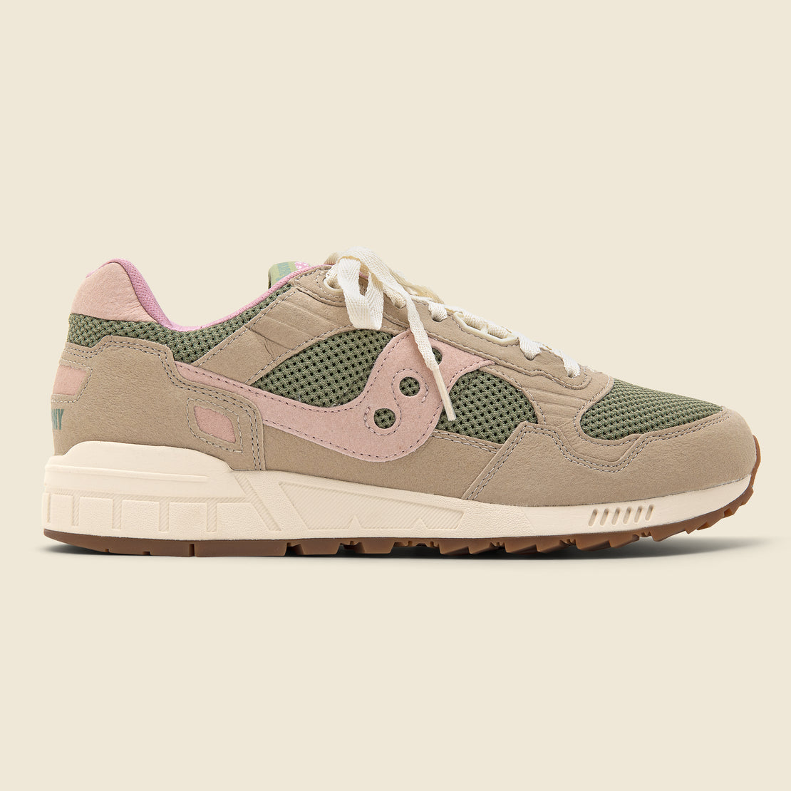 Saucony Shadow 5000 Mushroom Sneaker - Tan/Green/Pink