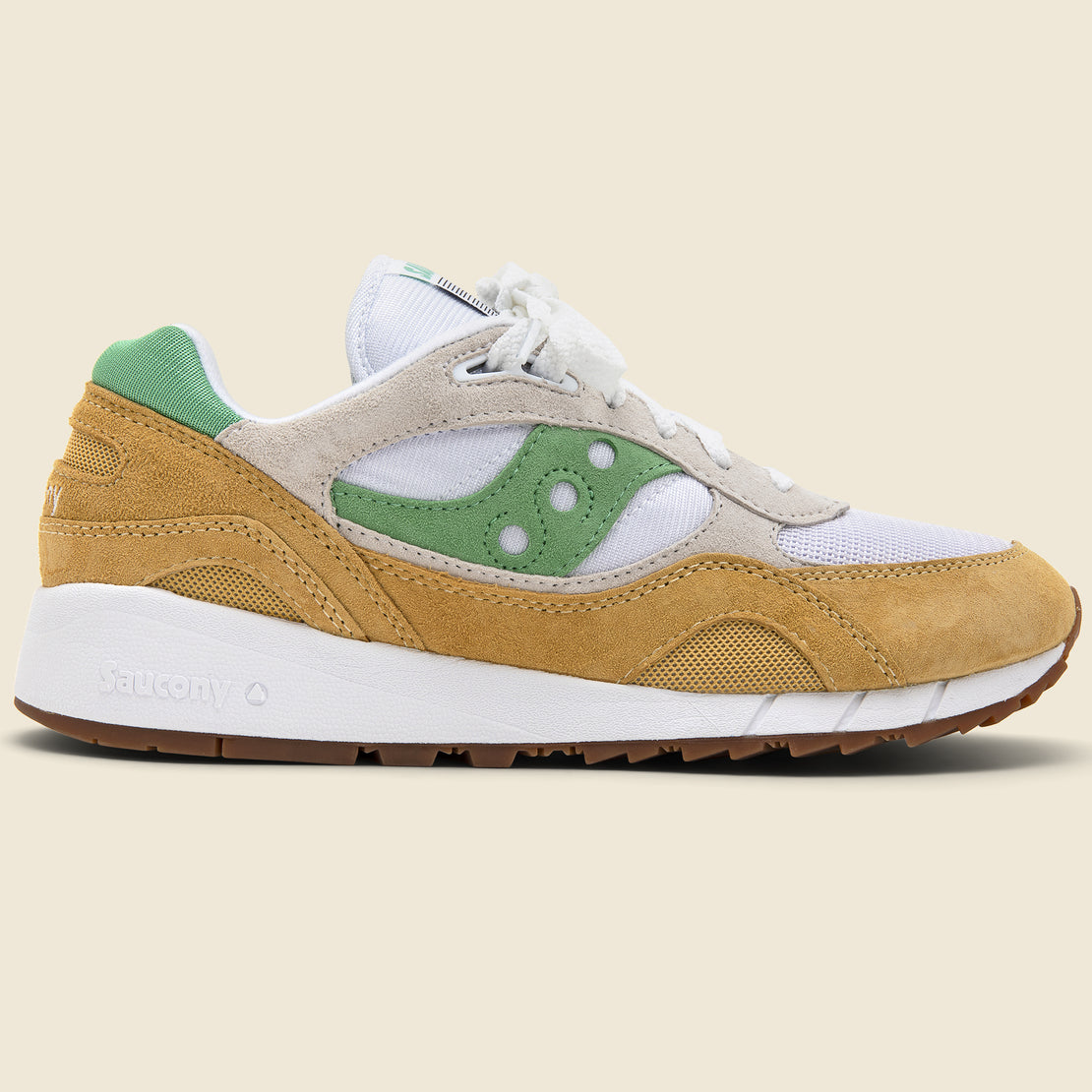 Saucony Shadow 6000 Sneaker - White/Mint/Yellow