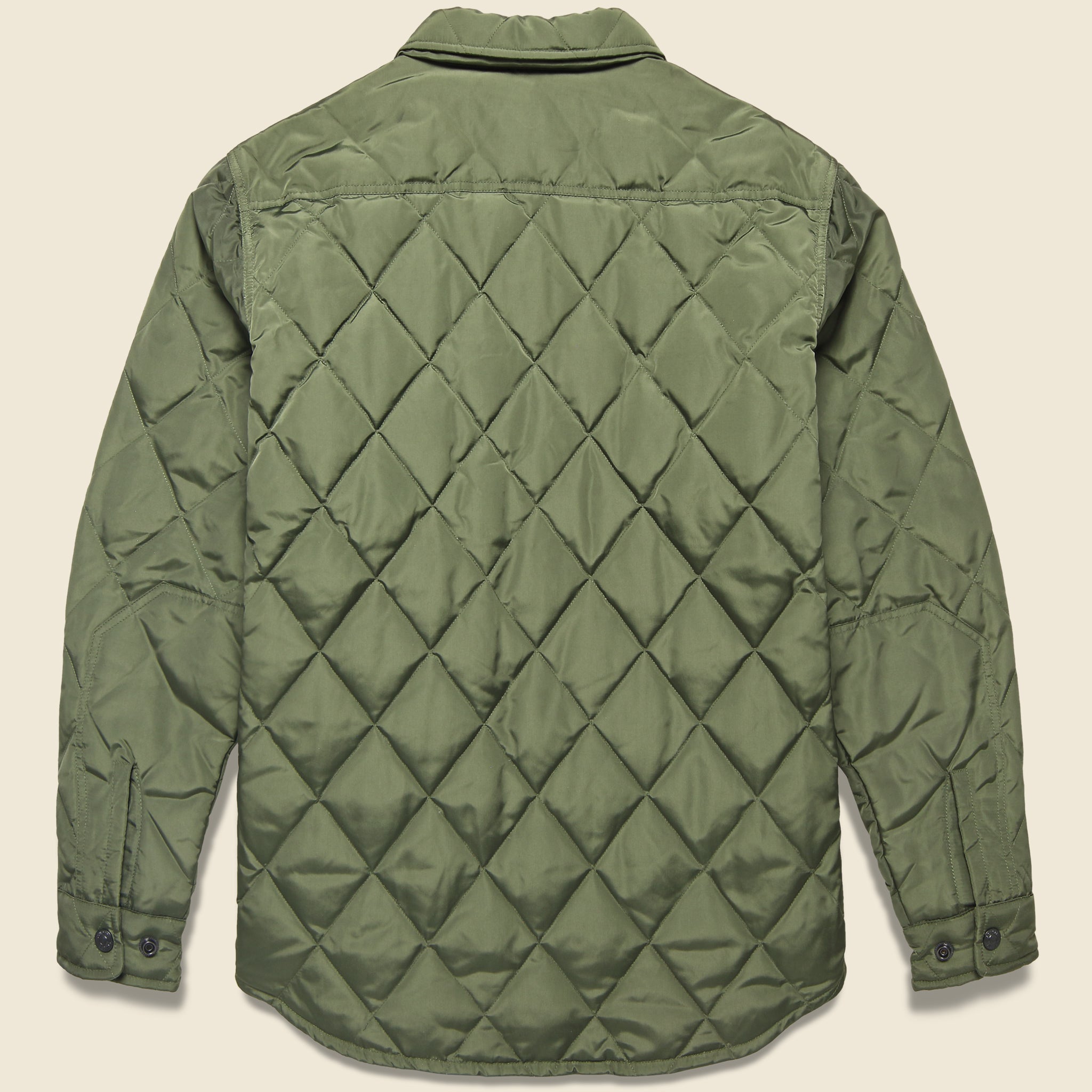 
                          Down-Filled Quilted Shirt Jacket - Olive - Schott - STAG Provisions - Outerwear - Shirt Jacket
                        