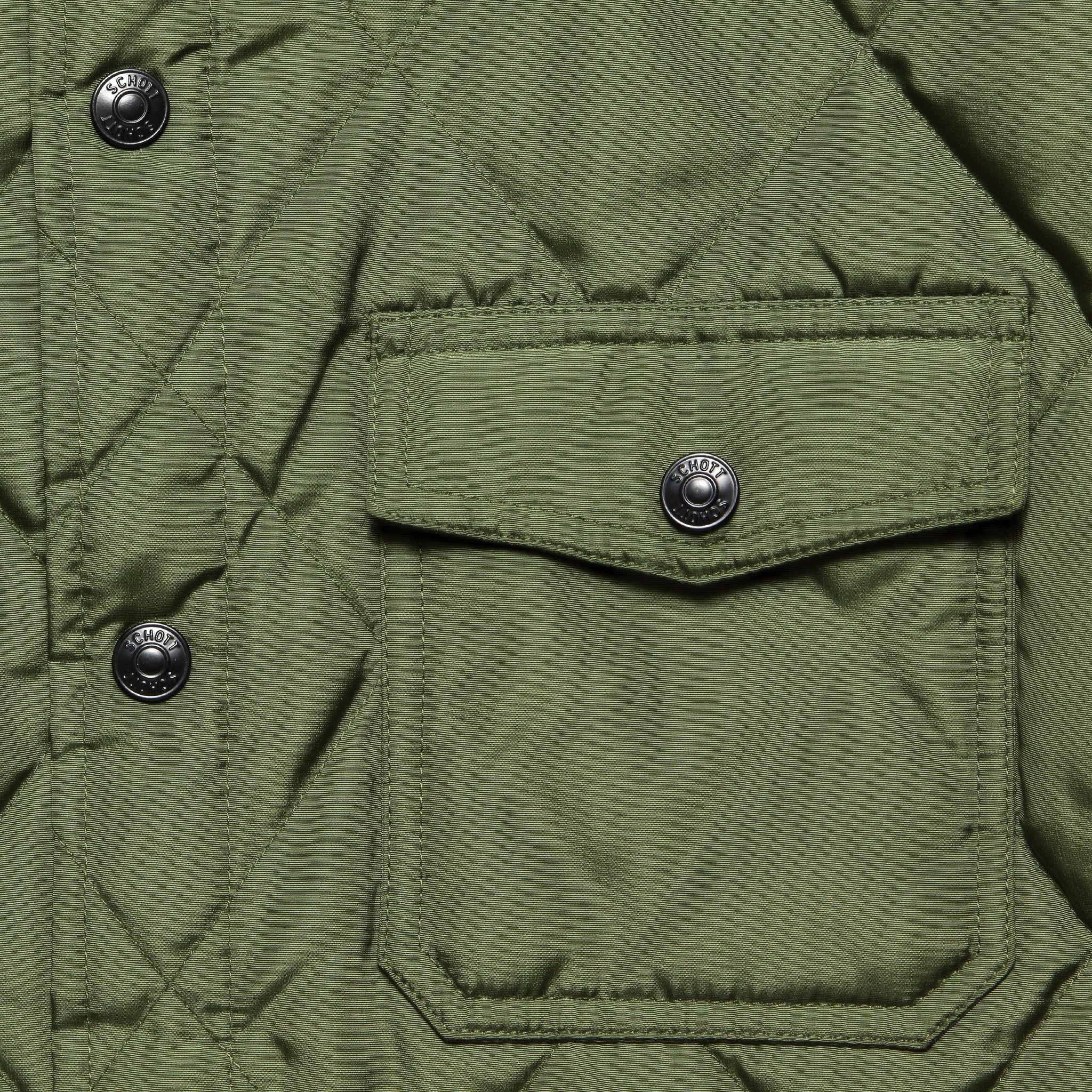 
                          Down-Filled Quilted Shirt Jacket - Olive - Schott - STAG Provisions - Outerwear - Shirt Jacket
                        