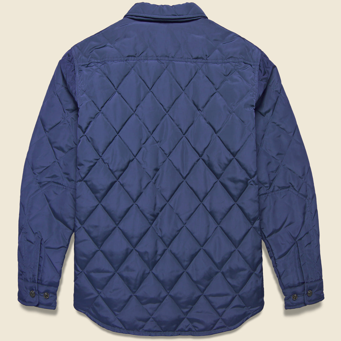 Down-Filled Quilted Shirt Jacket - Navy