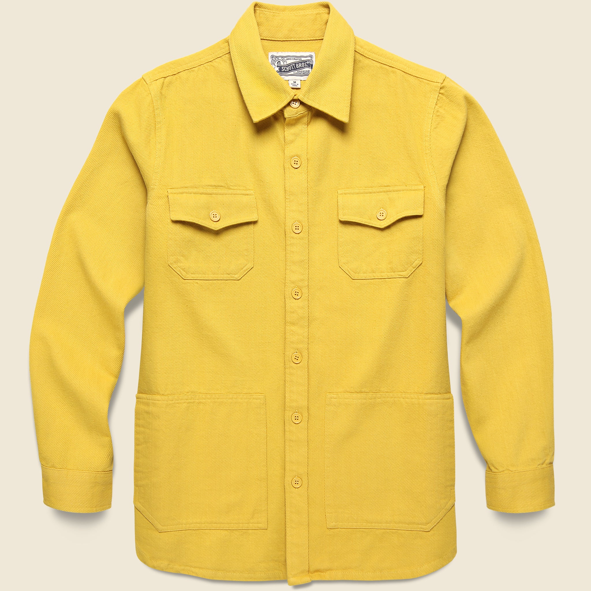 Cavalry Twill Workshirt - Sunflower - Schott - STAG Provisions - Outerwear - Shirt Jacket