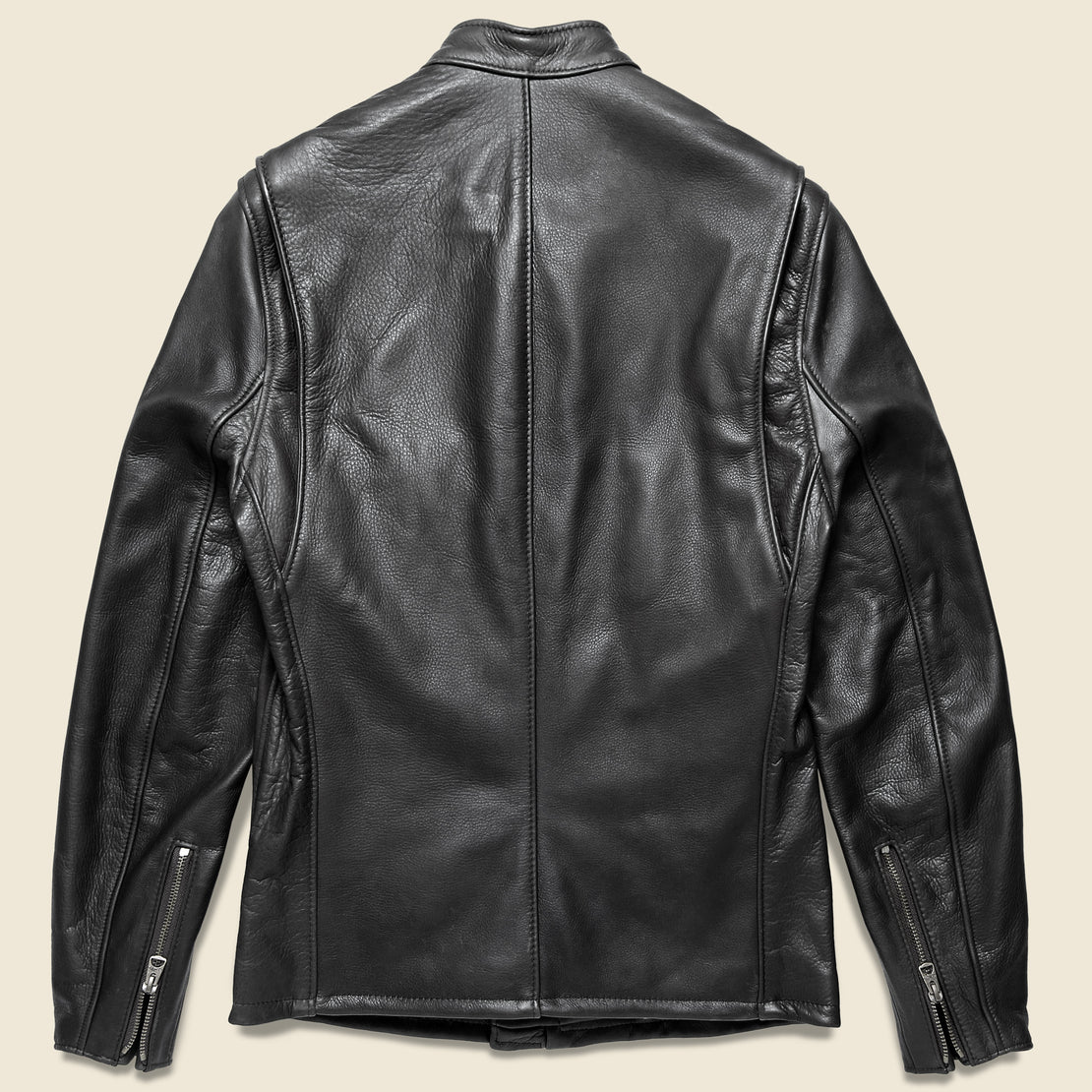 Pebbled Cowhide Café Racer Jacket - Black - Schott - STAG Provisions - Outerwear - Coat / Jacket