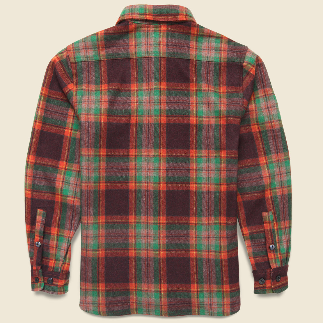CPO Wool Shirt - Brick Plaid - Schott - STAG Provisions - Tops - L/S Woven - Overshirt
