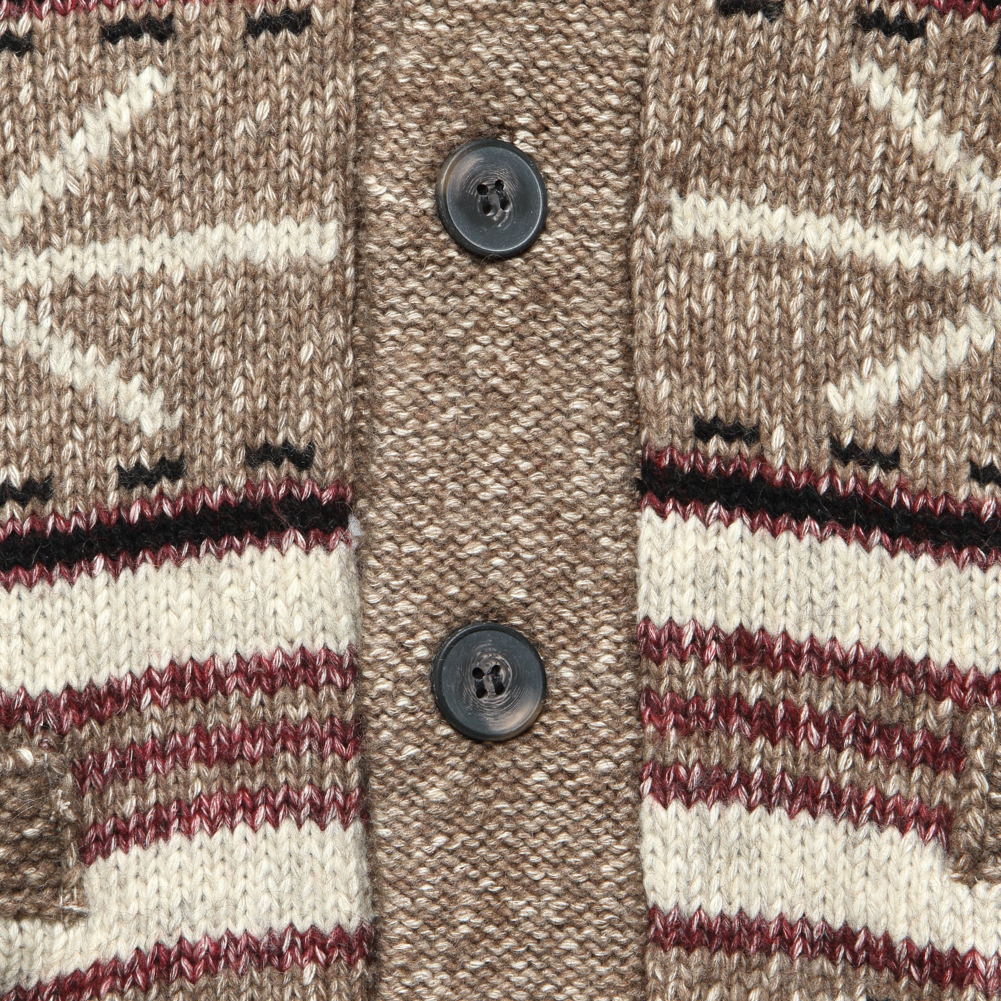 
                          Geometric Shawl Cardigan - Khaki/Beige/Red - Schott - STAG Provisions - Tops - Sweater
                        