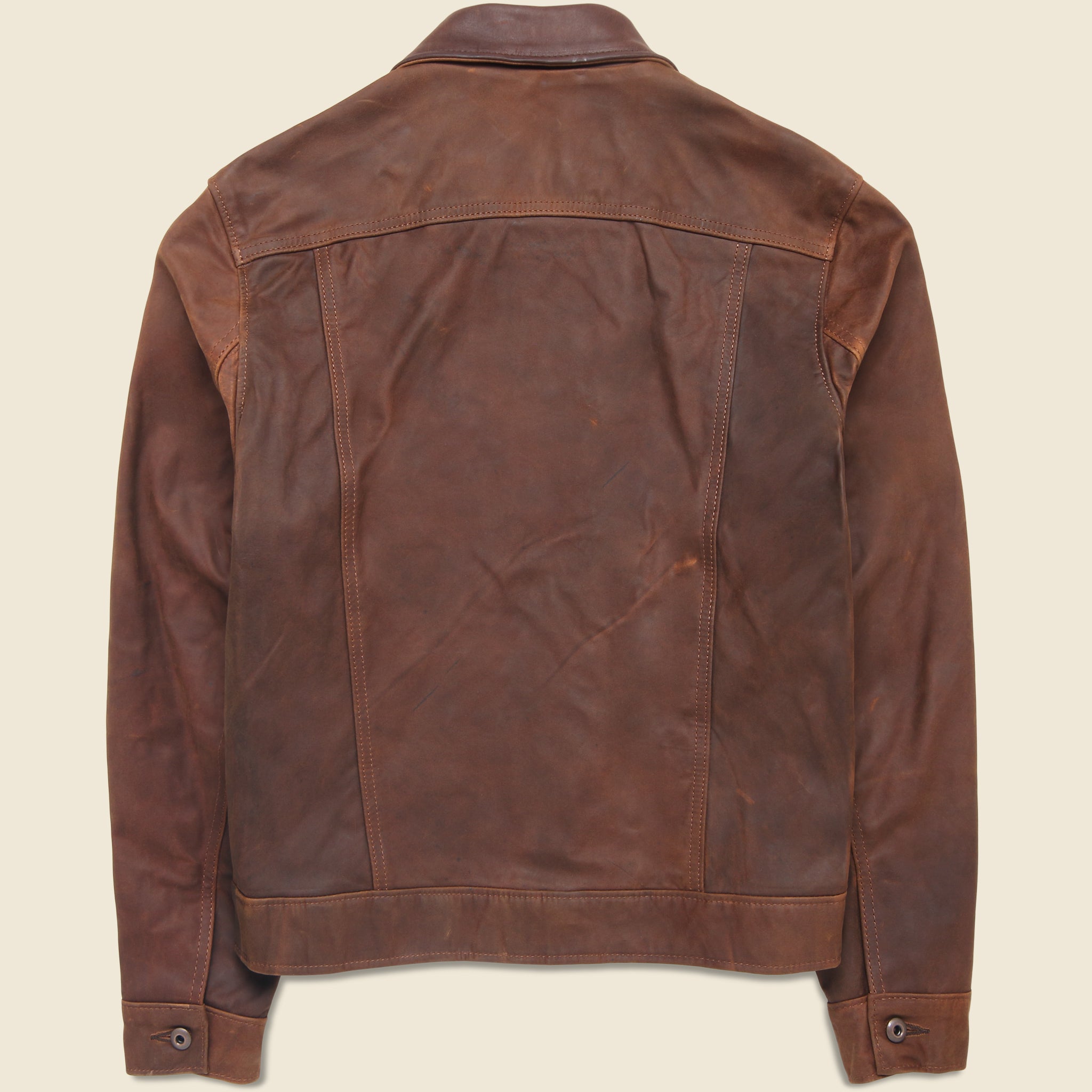
                          Nubuck Cowhide Mechanic Jacket - Brown
                        